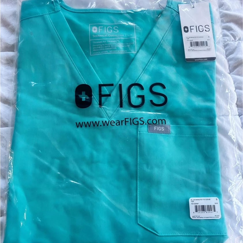 Figs Catarina top, surgical green- S/P